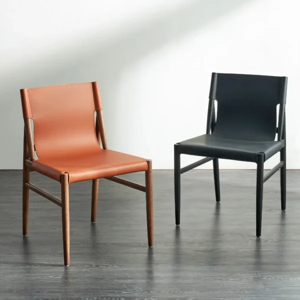 Ghế ăn gỗ sồi đệm da yên ngựa hàng xuất khẩu cao cấp - SP9344