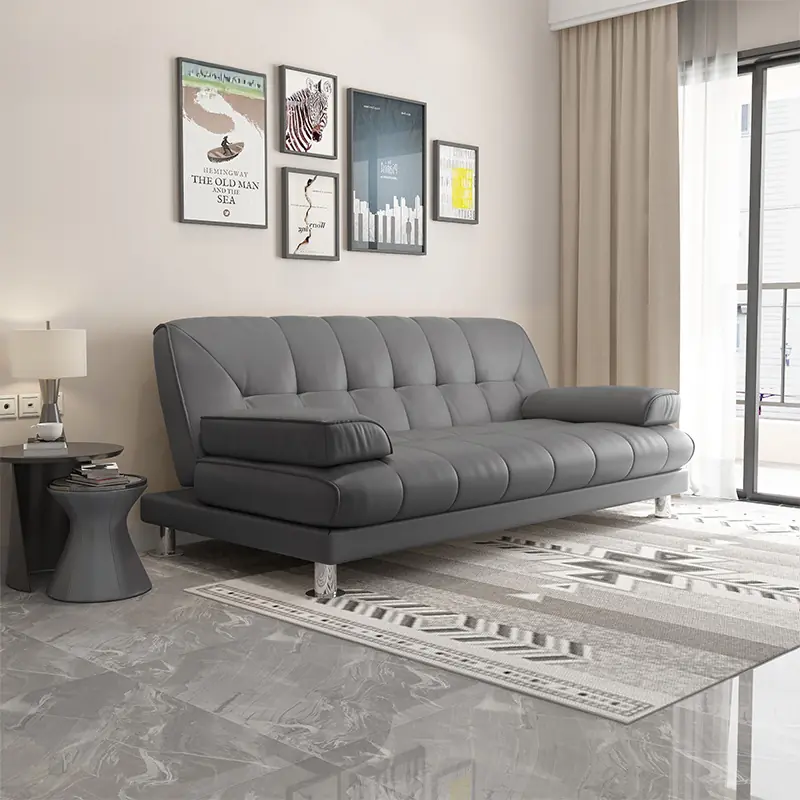 ghe sofa boc da co the nga thanh giuong hien dai sp8677