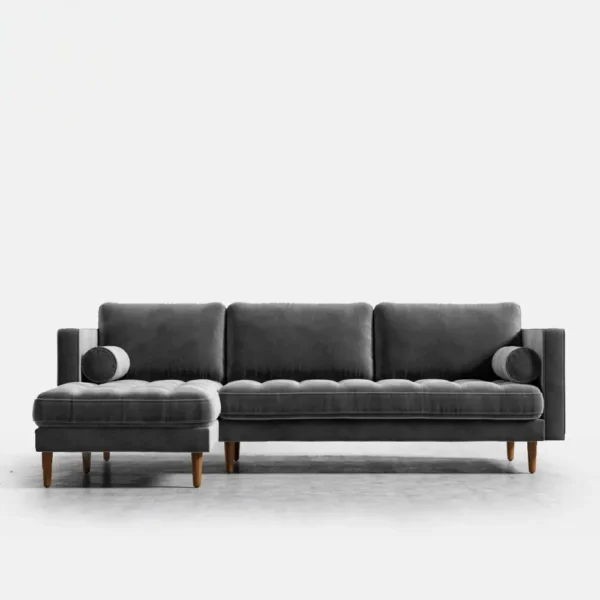 ghế sofa bọc vải chân gỗ hiện đại - SP9067