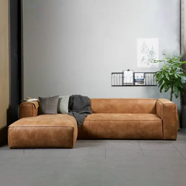 Ghế sofa chữ L bọc vải hiện đại - SP9097