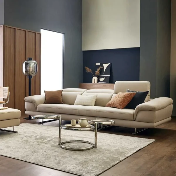 Ghế sofa văng bọc da có tựa gật gù cao cấp - SP9045