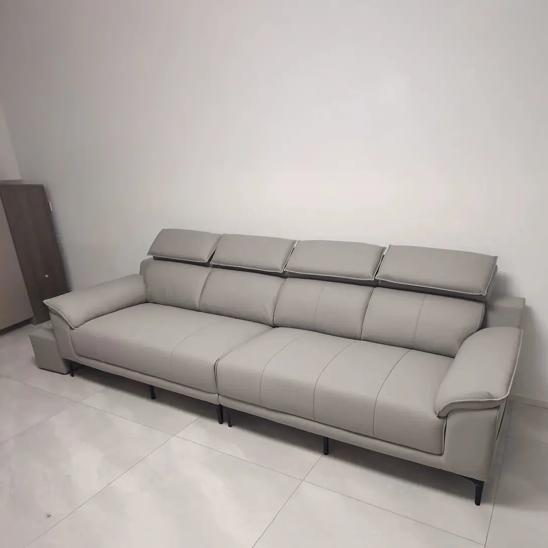 ghe sofa vang boc da co tua dau gat gu cao cap sp8552