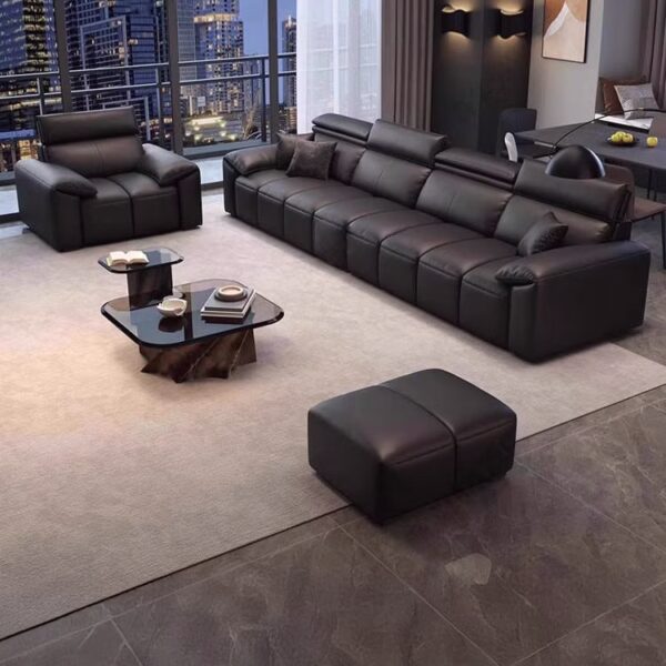 Ghế sofa văng bọc da có tựa đầu gật gù cao cấp - SP9103