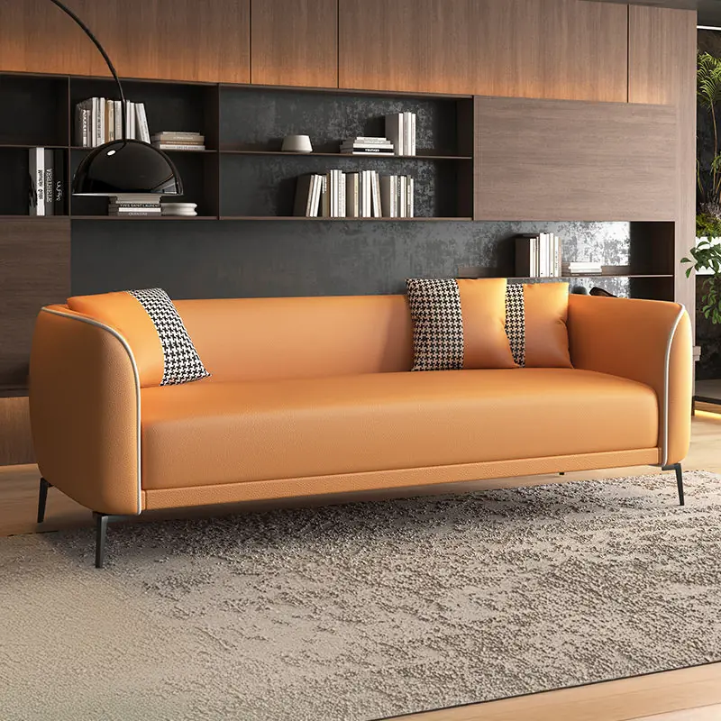 ghe sofa vang boc da kieu dang toi gian sang trong sp8846