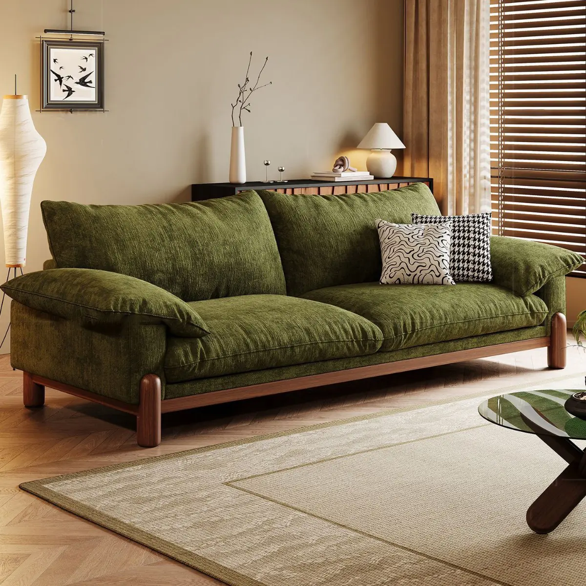 ghe sofa vang boc vai khung go hien dai sp8553 2