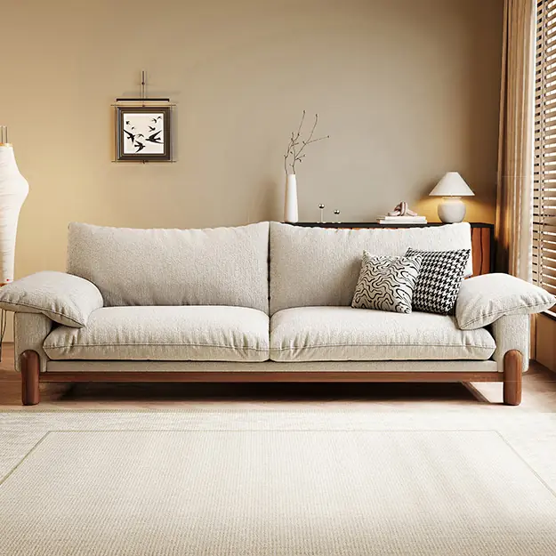 ghe sofa vang boc vai khung go hien dai sp8553