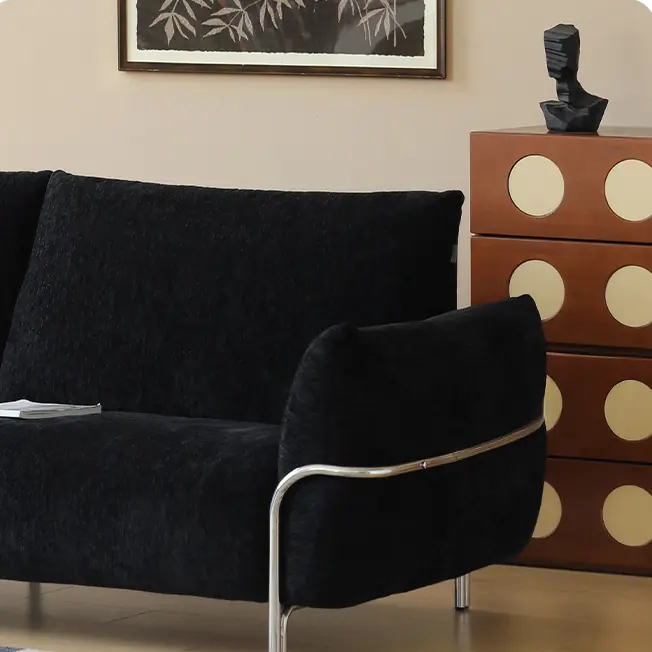 ghe sofa vang boc vai ni nhung hien dai sp8538