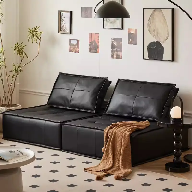 ghe sofa vuong boc vai hien dai sp8813
