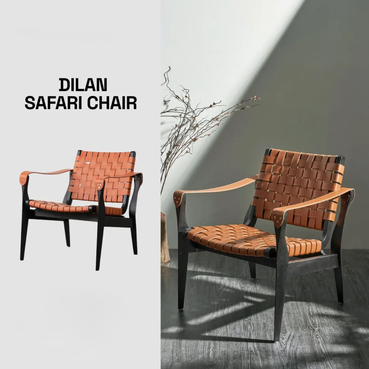 Ghế thư giãn gỗ sồi Mỹ da yên ngựa cao cấp wingsfurni dilan safari chair - SP9436 - Ảnh 3