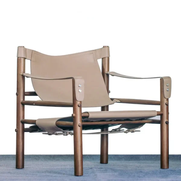 Ghế thư giãn gỗ sồi Mỹ da yên ngựa wingsfurni safari chair - SP9456
