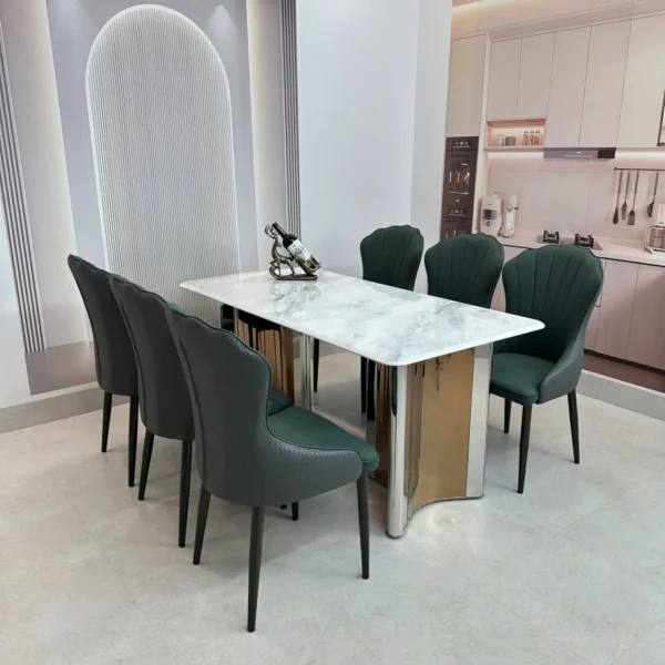 ban an mat da 6 ghe chan inox hien dai sp12120 3