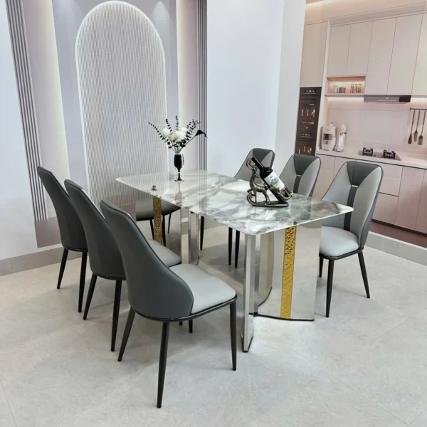 ban an mat da 6 ghe da chan inox ma vang cao cap sp11992 3