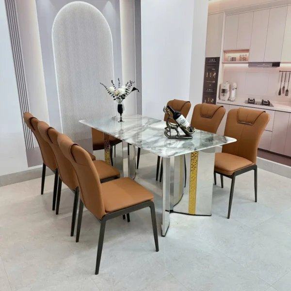 ban an mat da 6 ghe da chan inox ma vang cao cap sp11992 4