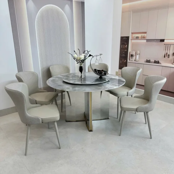 ban an tron mat da tron xoay 2 tang cao cap sp12007