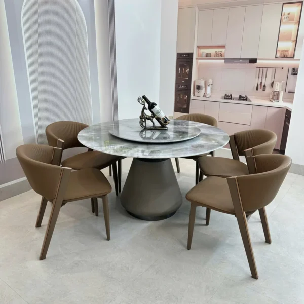 ban an tron mat da xoay 6 ghe chan tru non hien dai sp12095 1