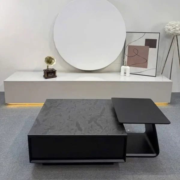 Bàn trà đôi mặt đá hiện đại - SP11415