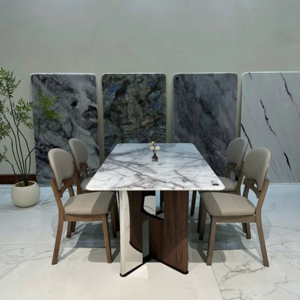 Bộ bàn ăn 4 ghế mặt đá cao cấp hiện đại - SP11673