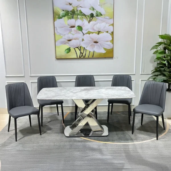 Bộ bàn ăn 6 ghế chân chữ X hiện đại - SP11073 5 bo ban an 6 ghe chan chu x hien dai sp11073 6