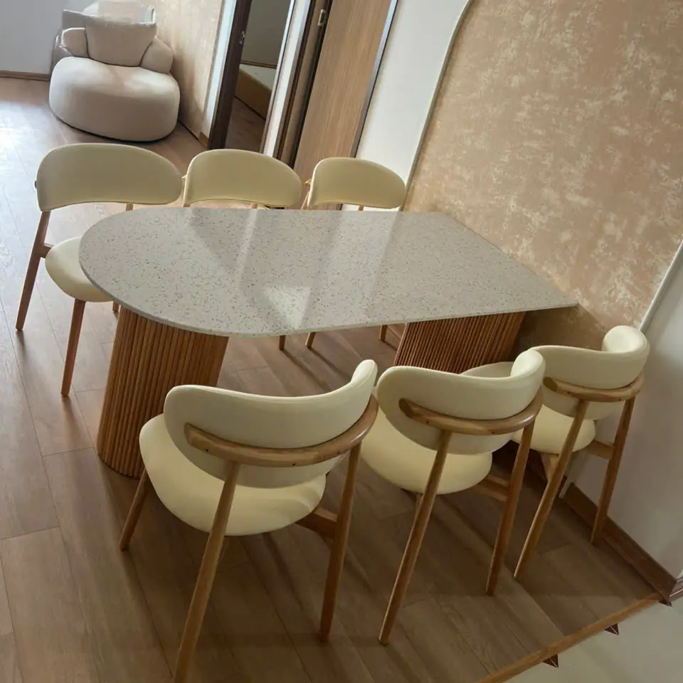 Bộ bàn ăn gỗ 4 ghế mặt đá cao cấp - SP11037 13 bo ban an go 4 ghe mat da cao cap sp11037 4