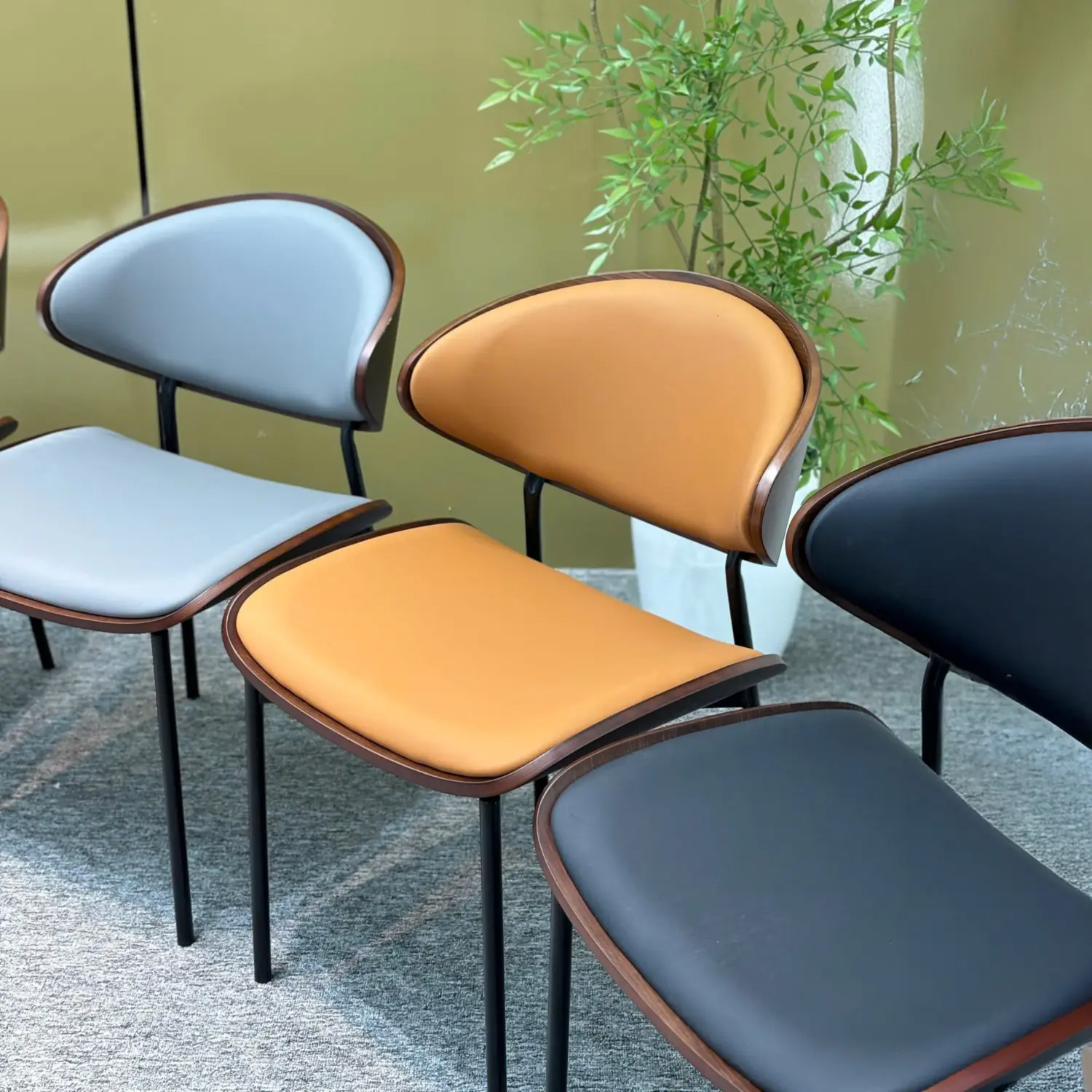 Ghế ăn bọc da khung gỗ cao cấp - SP11551 1 Ghế ăn bọc da khung gỗ cao cấp - SP11551