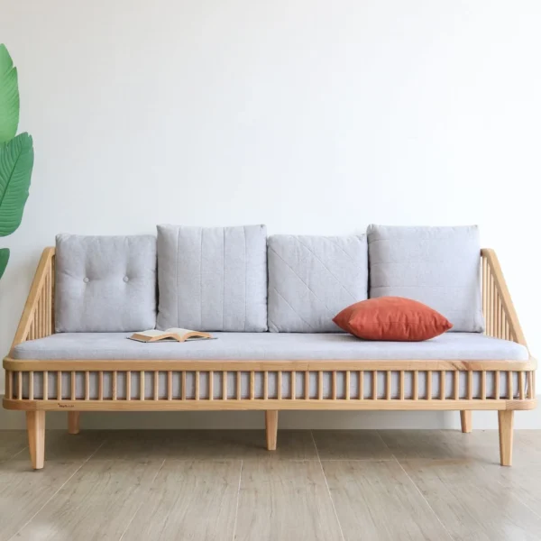 Ghế sofa bọc vải khung gỗ cổ điển - SP11738