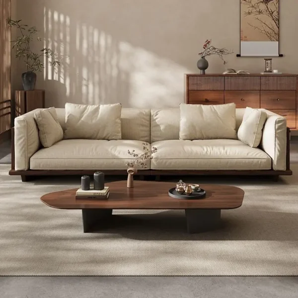 Ghế sofa bọc vải khung gỗ thanh lịch - SP11893