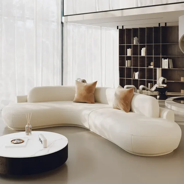 Ghế Sofa dáng cong bọc vải hiện đại - SP11543