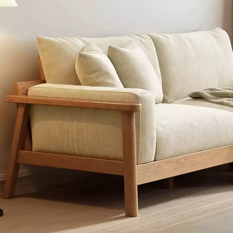 ghế sofa gỗ đệm vải