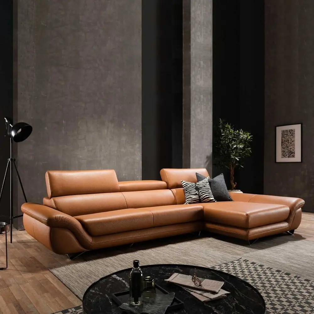 Ghế sofa góc bọc da