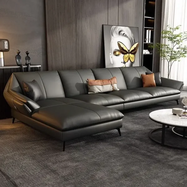 Ghế Sofa góc chữ L bọc da cao cấp - SP11138
