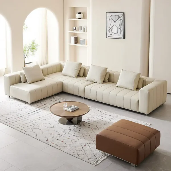 Ghế Sofa góc chữ L bọc da hiện đại - SP11373