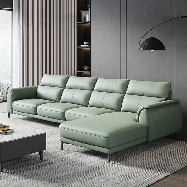 Ghế sofa góc chữ L bọc da hiện đại - SP12133
