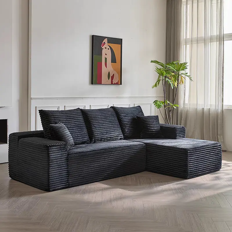 Ghế Sofa Góc Chữ L bọc vải nỉ mềm mại êm ái - SP11205 12 ghe sofa goc chu l boc vai ni mem mai em ai sp11205 2