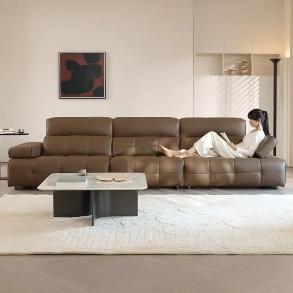 Ghế sofa văng bọc da êm ái hiện đại - SP12140