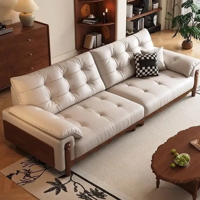 ghế sofa văng bọc da