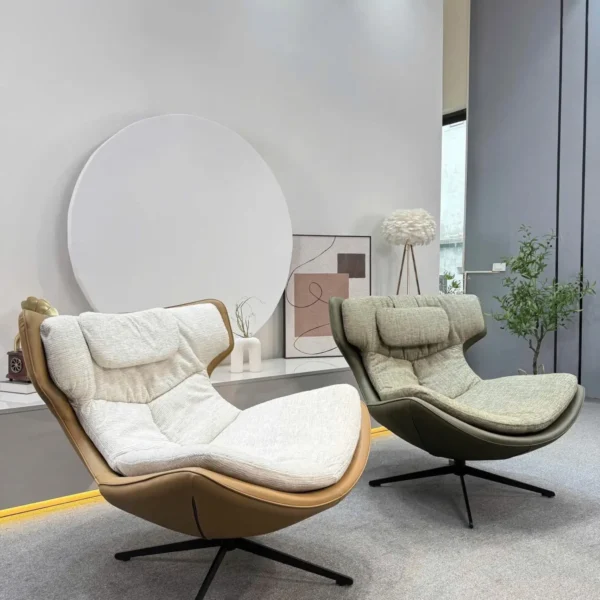 Ghế thư giãn bọc vải êm ái hiện đại xoay 360 - SP11564