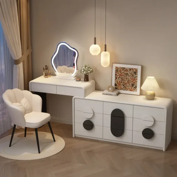 Bàn Trang Điểm Gỗ MDF Cao Cấp Phong Cách Bắc Âu - SP13016