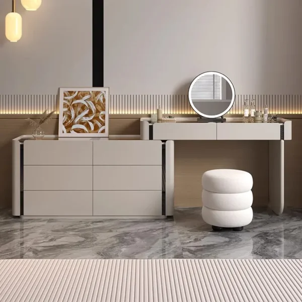 Bàn Trang Điểm Gỗ Tích Hợp Tủ Hiện Đại - SP13278