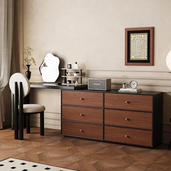 Bàn Trang Điểm Gỗ Tích Hợp Tủ Lưu Trữ Thanh Lịch - SP13299