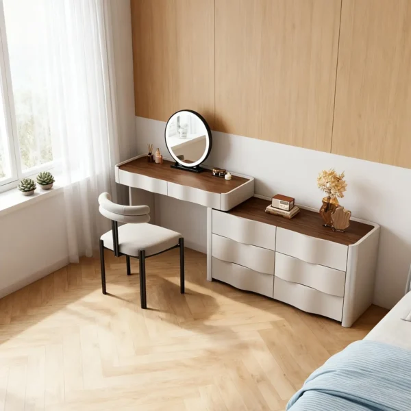 ban trang diem go tich hop tu thiet ke uon song sp13294 3