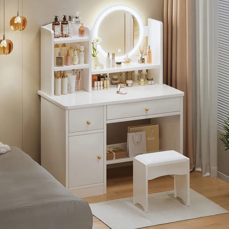 Bàn trang điểm kèm kệ trang trí hiện đại sp12942