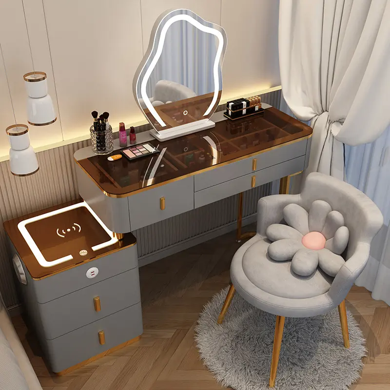 Bàn trang điểm mặt kính sang trọng sp12974