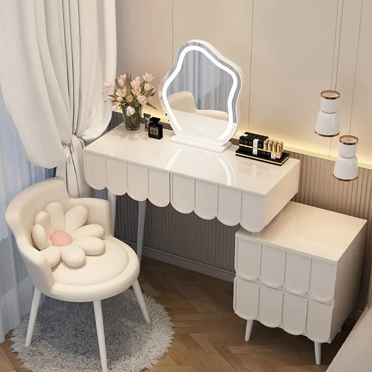 Bàn trang điểm tích hợp tủ gỗ kiểu Pháp hoạ tiết dễ thương - SP12991 1 Bàn trang điểm tích hợp tủ gỗ kiểu Pháp hoạ tiết dễ thương - SP12991