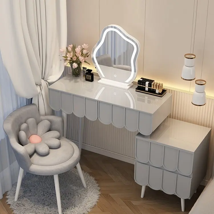 Bàn trang điểm tích hợp tủ gỗ kiểu Pháp hoạ tiết dễ thương - SP12991 2 Bàn trang điểm tích hợp tủ gỗ kiểu Pháp hoạ tiết dễ thương - SP12991 - Ảnh 2