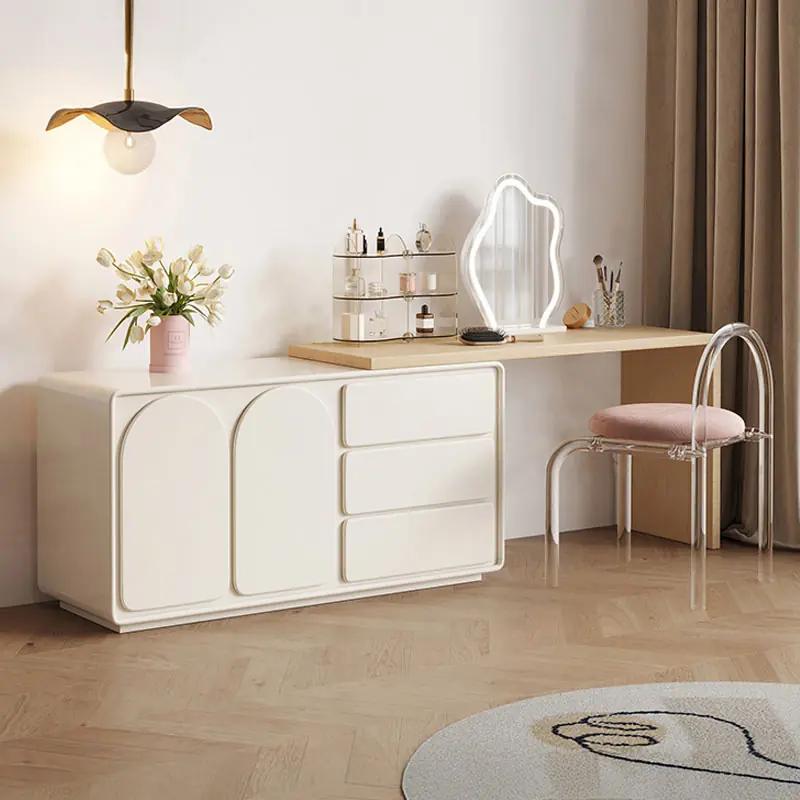 Bàn trang điểm tích hợp tủ gỗ lưu trữ cao cấp sp12958