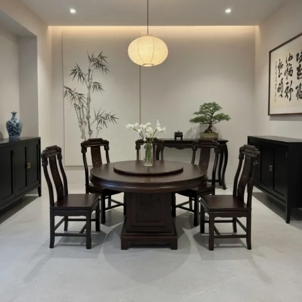 bo ban an tron xoay phong cach co dien trung hoa nhap khau sp13712 1