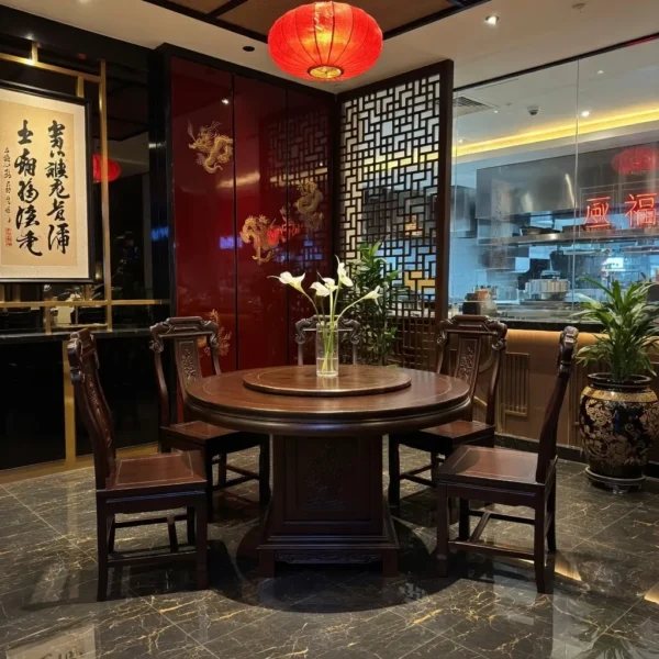 bo ban an tron xoay phong cach co dien trung hoa nhap khau sp13712