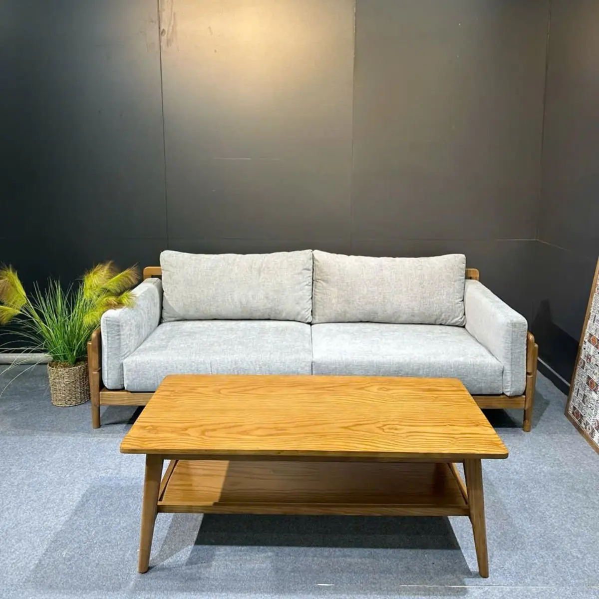 Ghế Sofa Bọc Vải Khung Gỗ Tần Bì Thanh Lịch - SP13645 9 ghe sofa boc vai khung go tan bi thanh lich sp13645 1