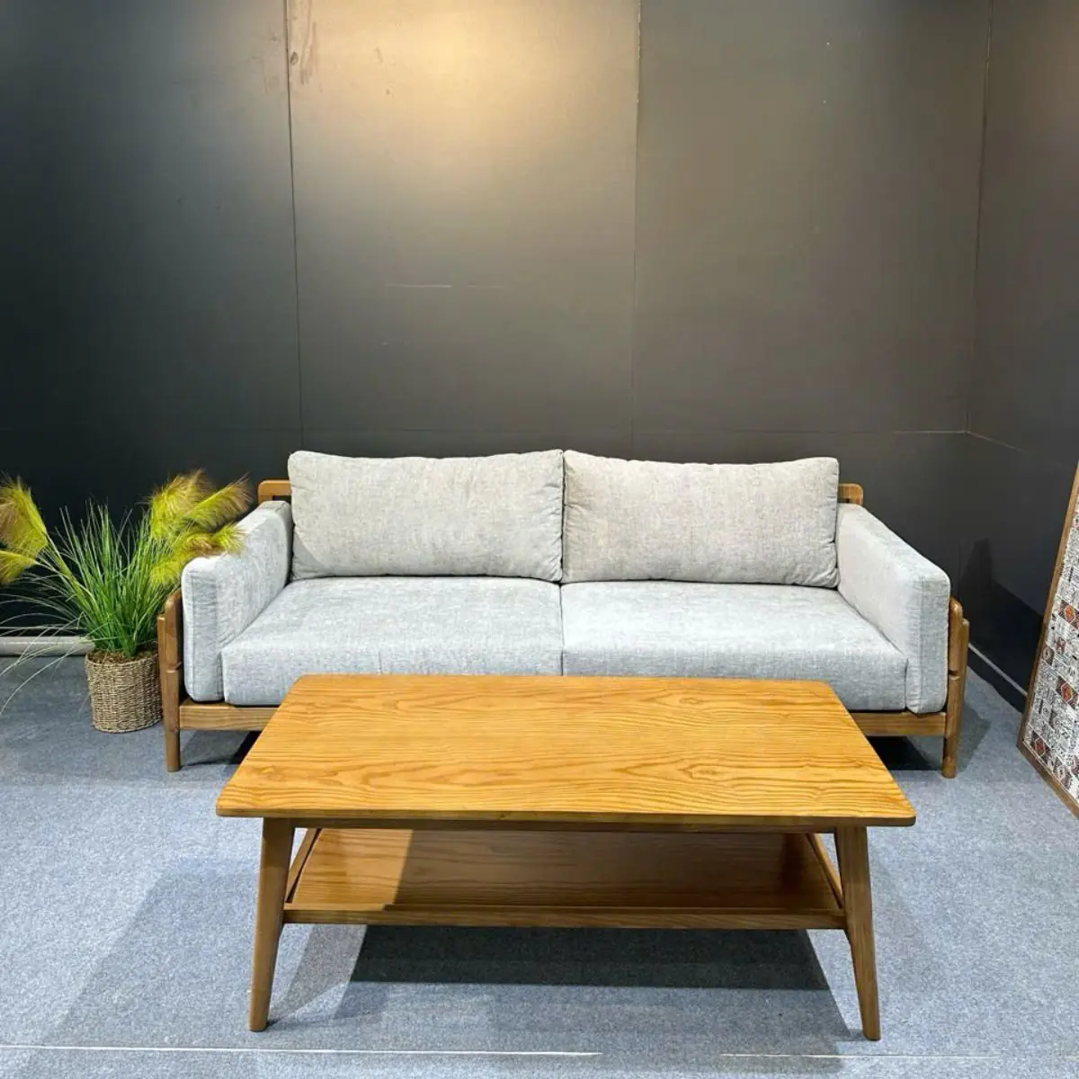 Ghế Sofa Bọc Vải Khung Gỗ Tần Bì Thanh Lịch - SP13645 1 Ghế Sofa Bọc Vải Khung Gỗ Tần Bì Thanh Lịch - SP13645