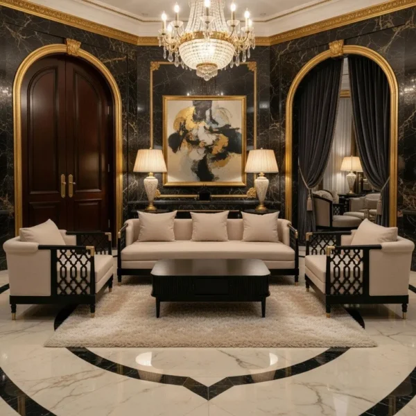 Ghe Sofa Go Dem Boc Vai Phong Cach Indochine Sp13157 2